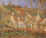 Camille Pissarro The Red Roofs oil painting reproduction